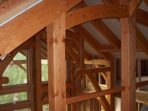 interior beams wood custom home builder craftsman house Dan Fogarty Great Northern Builder